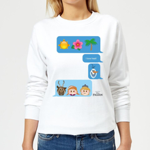 Die Eiskönigin I Love Heat Emoji Damen Pullover - Weiß - S