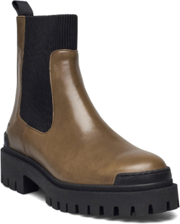 Boots - Flat Shoes Chelsea Boots Brown ANGULUS