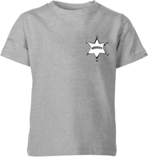 Toy Story Sheriff Woody Badge Kids' T-Shirt - Grey - 3-4 Years - Grey