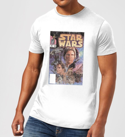 Star Wars Classic Classic Comic Book Cover Herren T-Shirt - Weiß - XXL