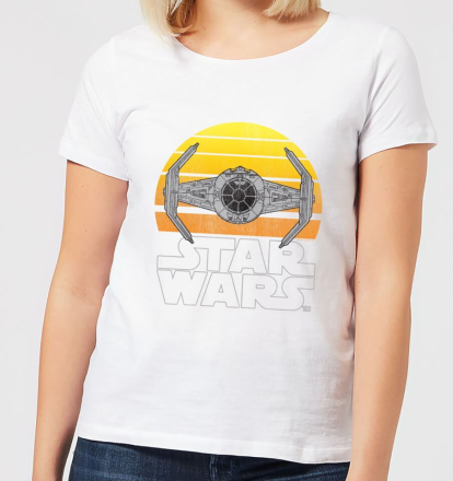 Star Wars Classic Star Wars Sunset Tie Damen T-Shirt - Weiß - L