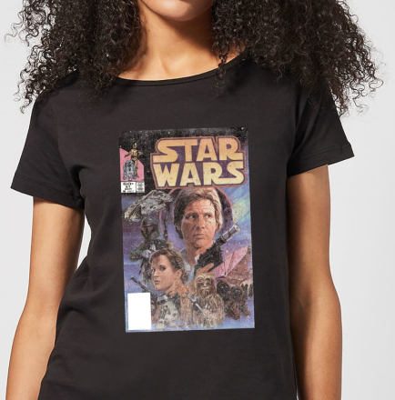 Star Wars Classic Classic Comic Book Cover Damen T-Shirt - Schwarz - 5XL