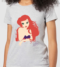 Disney Princess Colour Silhouette Ariel Women's T-Shirt - Grey - S