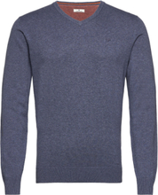 Basic V Neck Sweater Strikkegenser V-krage Marineblå Tom Tailor*Betinget Tilbud