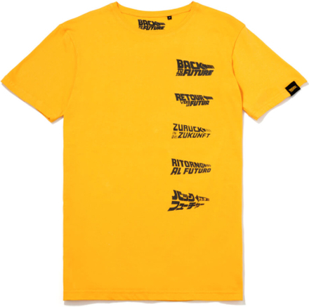 Global Legacy Zurück in die Zukunft Delorean T-Shirt - Gelb - L