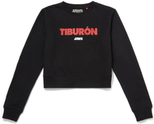 Global Legacy Jaws Tiburon Women's Cropped Sweatshirt - Black - S