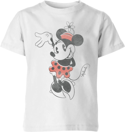 Disney Minnie Mouse Waving Kids' T-Shirt - White - 5-6 Years - White