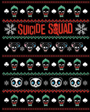 DC Comics Suicide Squad Knit Pattern Damen Weihnachtspullover – Schwarz - XS