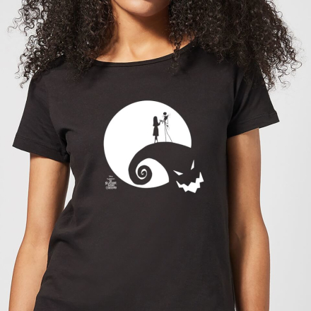 Nightmare Before Christmas Jack and Sally Moon Women's T-Shirt - Black - L