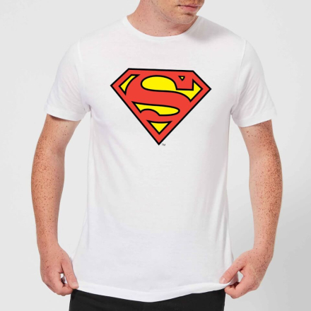 DC Originals Official Superman Shield Men's T-Shirt - White - XXL