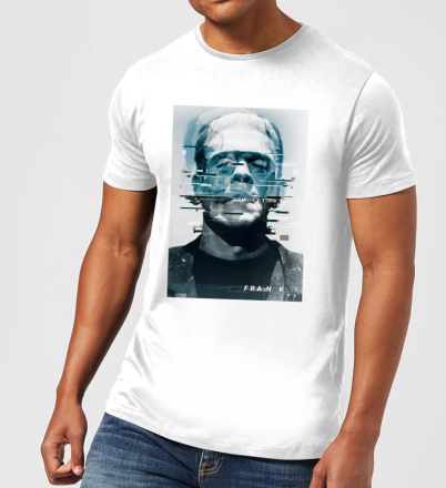 Universal Monsters Frankenstein Glitch Men's T-Shirt - White - XXL