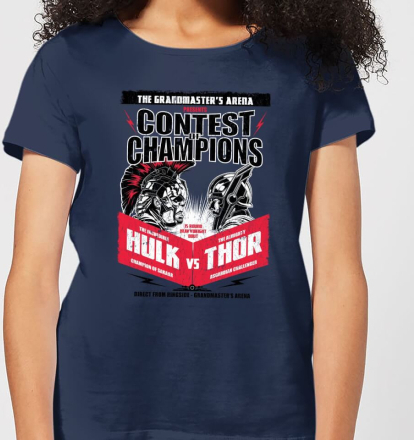 Marvel Thor Ragnarok Champions Poster Damen T-Shirt - Navy Blau - XXL
