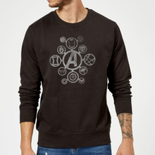 Avengers Distressed Metal Icon Sweatshirt - Black - S