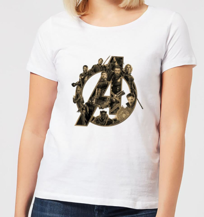 Marvel Avengers Infinity War Avengers Logo Damen T-Shirt - Weiß - XL
