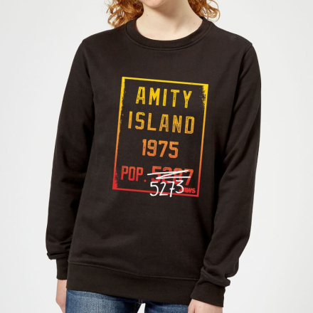 Jaws Amity Population Women's Sweatshirt - Black - XXL - Black