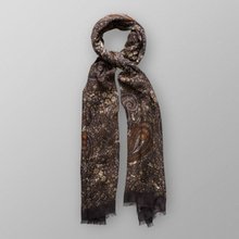 Eton Svart Paisleymönstrad scarf i modal och ull