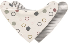 LÄSSIG Trekant halstørklæde 2-pack Cirkler fra white