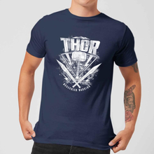 Marvel Thor Ragnarok Thor Hammer Logo Men's T-Shirt - Navy - S