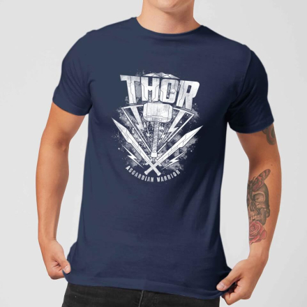 Marvel Thor Ragnarok Thor Hammer Logo Herren T-Shirt - Navy Blau - XL