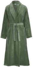 Damella Jaquard Fleece Robe Oliven polyester Medium Dame
