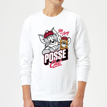 Tom & Jerry Posse Cat Pullover - Weiß - XXL