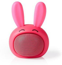 Nedis Bluetooth® Högtalare | Maximal batteritid: 3 timmar | Handhållen design | 9 W | Mono | Inbygd mikrofon | Synkroniseringsbar | Animaticks Robby Rabbit | Rosa