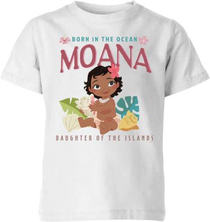 Moana Born In The Ocean Kids' T-Shirt - White - 9-10 Years