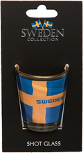 Souvenir Sweden Shotglas Flagga