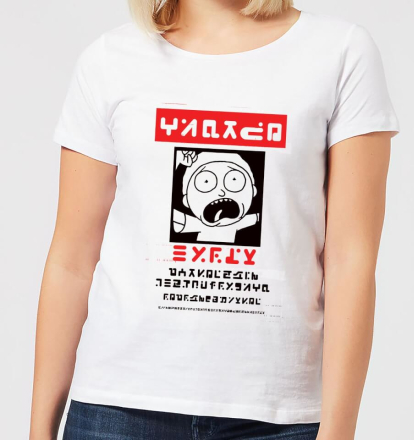 Rick and Morty Wanted Morty Damen T-Shirt - Weiß - L