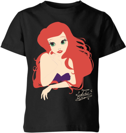 Disney Princess Colour Silhouette Ariel Kids' T-Shirt - Black - 11-12 Years - Black