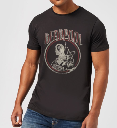 Marvel Deadpool Vintage Circle Männer T-Shirt – Schwarz - XXL