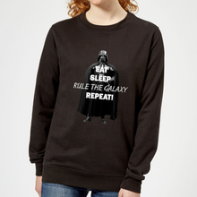 Star Wars Eat Sleep Rule The Galaxy Repeat Women's Sweatshirt - Black - S - Black