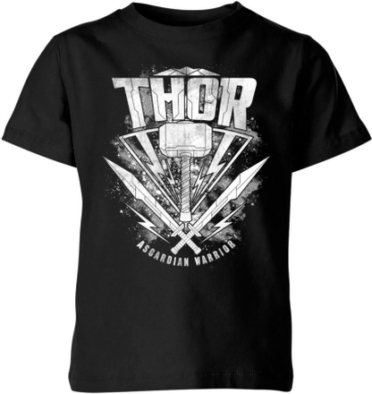 Marvel Thor Ragnarok Thor Hammer Logo Kids' T-Shirt - Black - 7-8 Years