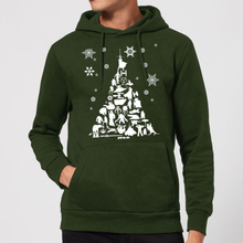 Star Wars Character Christmas Tree Christmas Hoodie - Forest Green - S