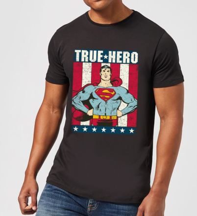 DC Originals Superman True Hero Men's T-Shirt - Black - L