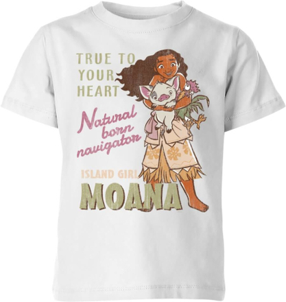 Moana Natural Born Navigator Kids' T-Shirt - White - 7-8 Years