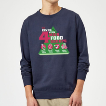Elf Food Groups Christmas Jumper - Navy - S