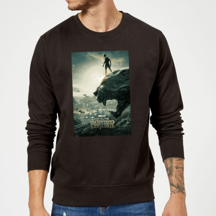 Black Panther Poster Sweatshirt - Black - XL