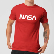 NASA Worm White Logotype T-Shirt - Red - L