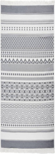 vidaXL Matta grå och vit 100x300 cm bomull