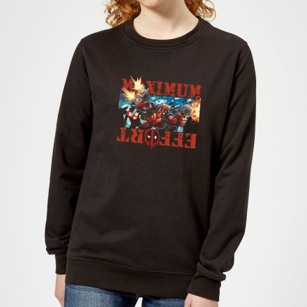Marvel Deadpool Maximum Effort Women's Sweatshirt - Black - XS - Black