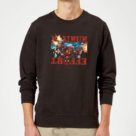 Marvel Deadpool Maximum Effort Sweatshirt - Black - XXL - Black