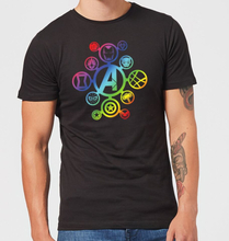 Avengers Rainbow Icon Men's T-Shirt - Black - M