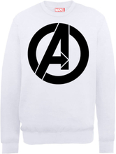 Marvel Avengers Assemble Simple Logo Sweatshirt - White - XXL