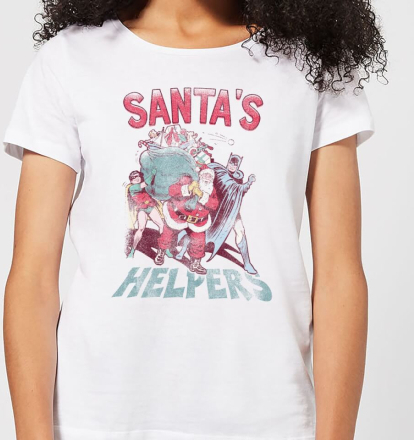 DC Santa's Helpers Women's Christmas T-Shirt - White - XXL - White