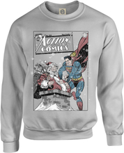 DC Comics Originals Superman Action Comics Grey Christmas Jumper - S