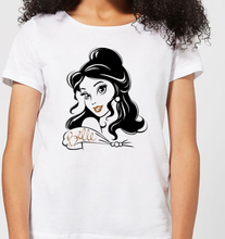 Disney Beauty And The Beast Princess Belle Sparkle Women's T-Shirt - White - S