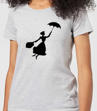 Mary Poppins Flying Silhouette Women's Christmas T-Shirt - Grey - S