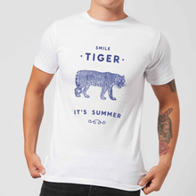Florent Bodart Smile Tiger Men's T-Shirt - White - 5XL