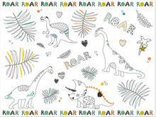 Bordstabletter Målarduk Dino Roar - 6-pack